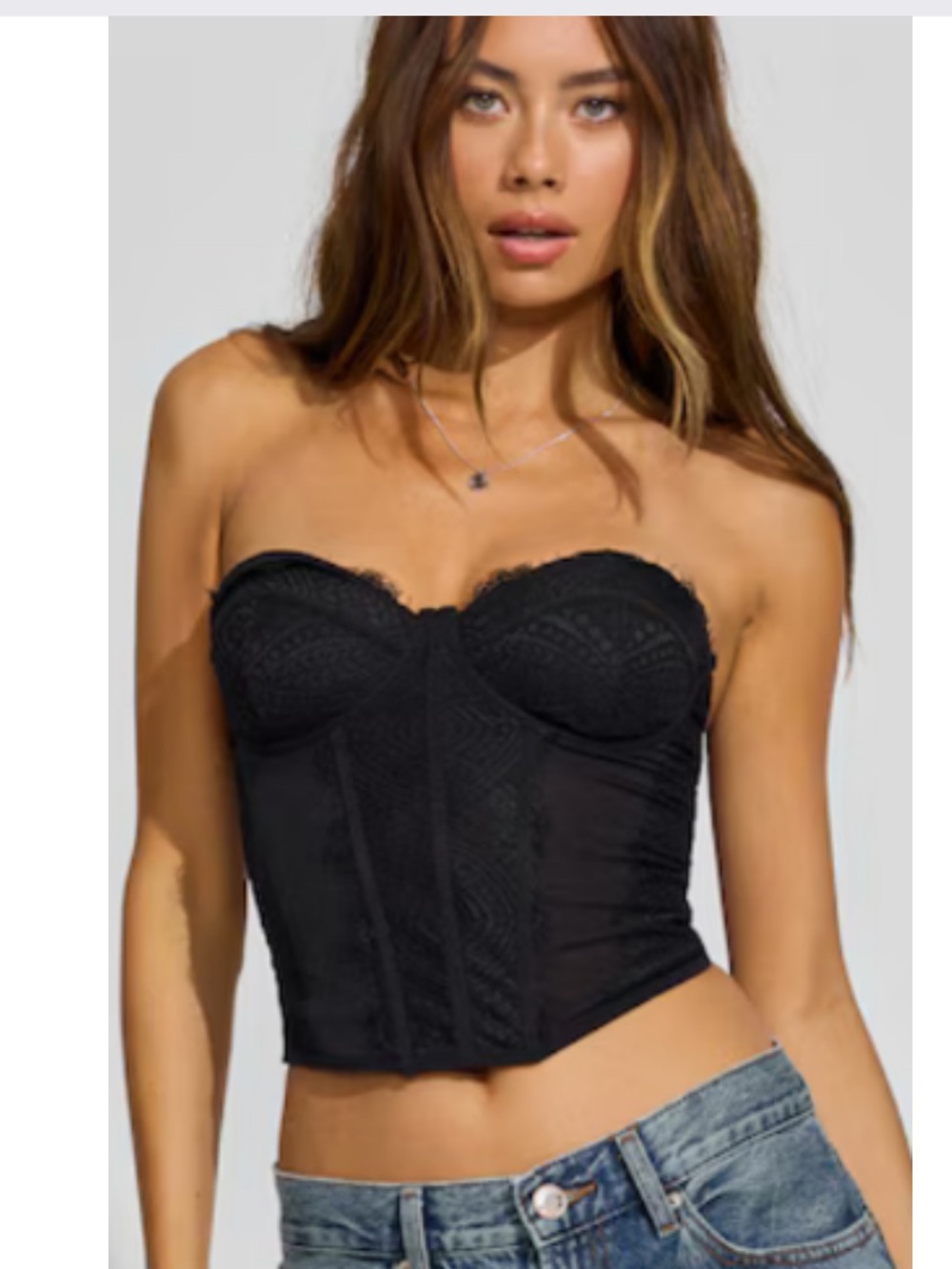 Garage Chrishelle Strapless Lace Bustier S